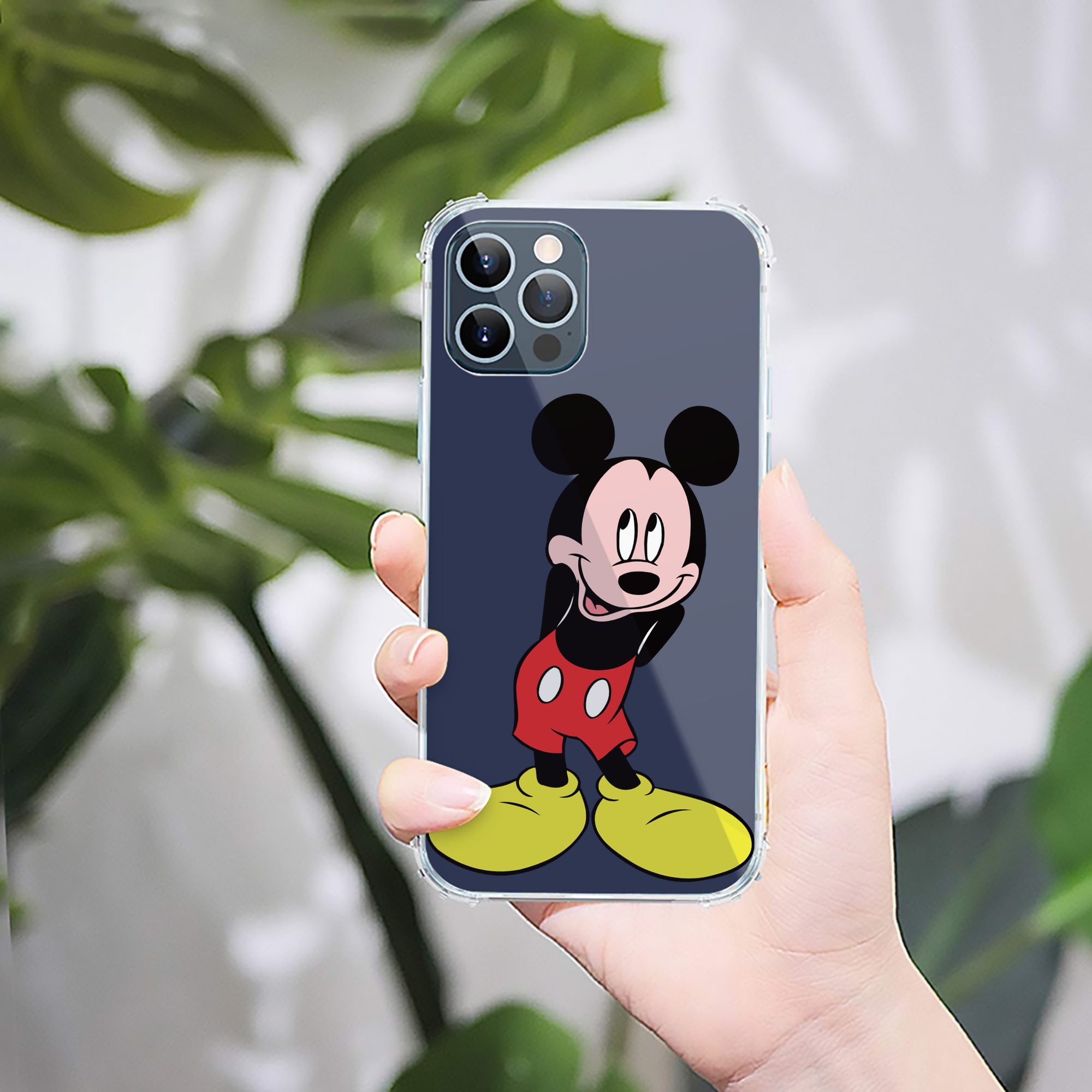 （画像用） ミッキーマウス Mickey Mouse 【iPhone 12シリーズ対応】透明スマホケース（クリアソフトケース）